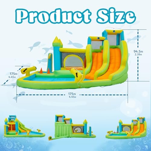 HOMMOW Inflatable Water Slide
